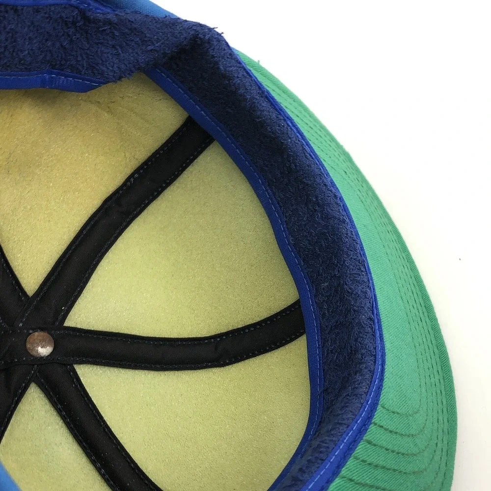Vintage Blank Trucker Hat Cap Snapback Light Carolina Blue 90s Y2K Deadstock Sky
